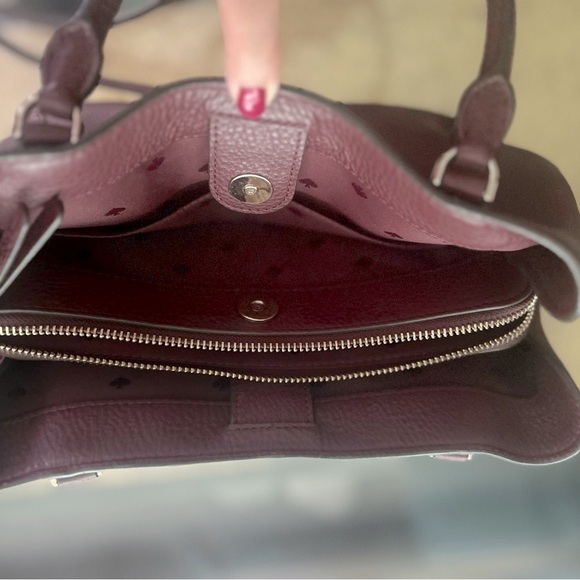 Kate Spade Maroon Handbag, clutch or crossbody with adjustable strap. - Picture 6 of 7